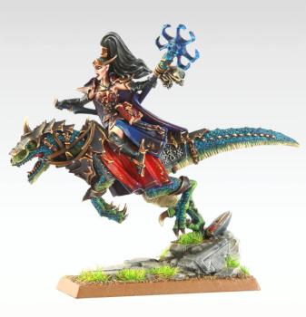 Dark Elves Supreme Sorceress on Cold One by Dk suwit