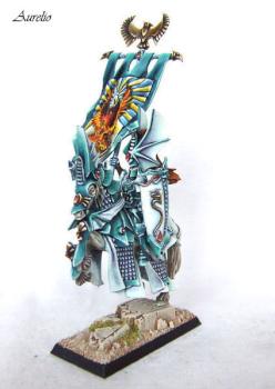 high elf battle standard bearer by aurelio