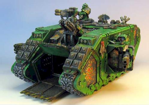 Salamander Land Raider Redeemer side view by Wappellious