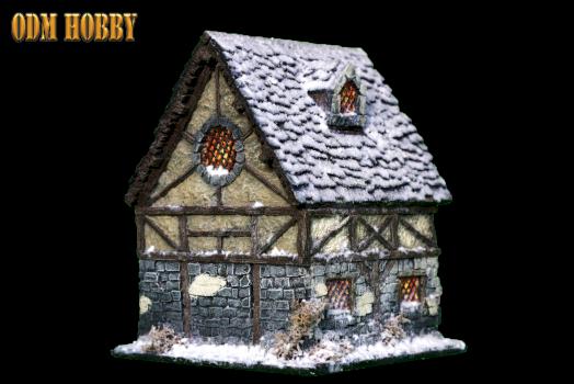 Warhammer Age of Sigmar 28mm handmade plaster moulding scenerie medieval house by odmhobby