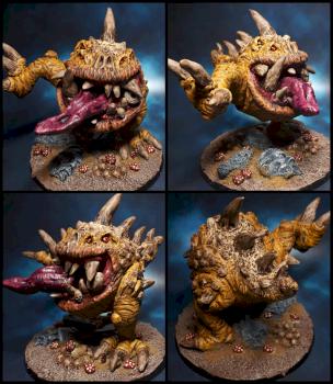 Custom sculpted Night Goblin Colossal squig by Maho