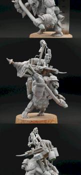 Goblin on war troll by Rooted