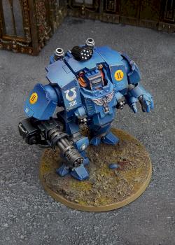 Ultramarines Redemptor Dreadnought (the other Gun) by P4Painting