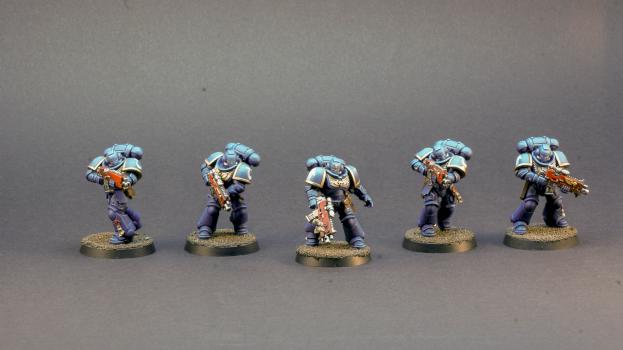 Ultramarines Intercessor Squad by RougePaitingStudio