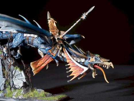 High elf Lord on dragon/Dragonlord by nastin