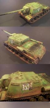 ISU-122 Soviet Tank Destroyer by werwolf45