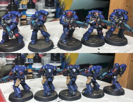Crimson Fists Hellblasters by Ahnoll