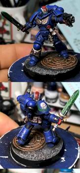 Crimson fists primaris lieutenant by Ahnoll