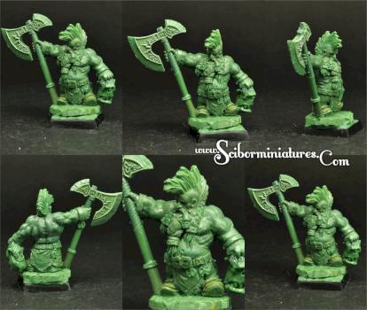 Dwarf greenstuff oryginal sculpture 28mm by Scibor