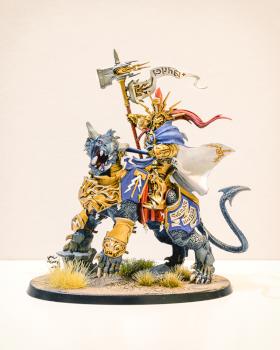 Lord Celestant on Dracoth by sockmerchant