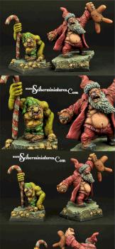 Ogre Santa and Elf by Scibor