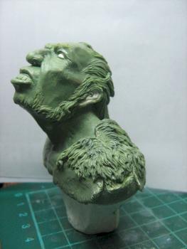 Neanderthal male bust by diotwir