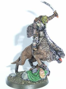 LotR Orc-Captain (Grishnak) on Grimwarg by Arcturus