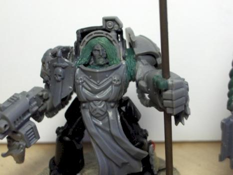 Black templar terminator banner bearer WIP by spyonicle