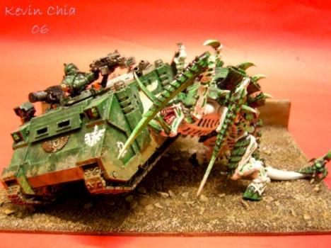 carnifex destroying a tank: update by tons of crap