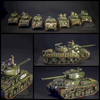Sherman Platoon by Wolffghar