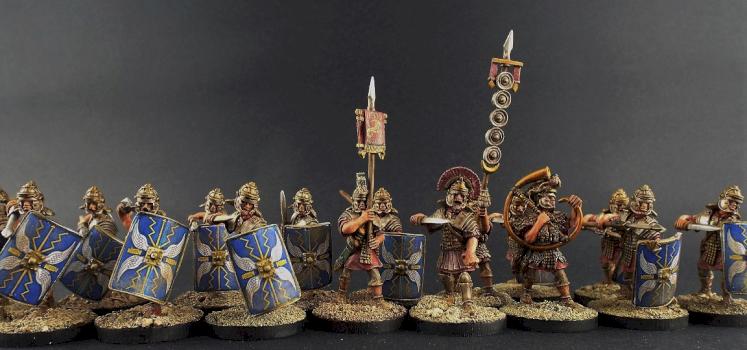 28mm Aventine Early Imperial Roman Unit Legionaries with Full Command by avalonindustries2040