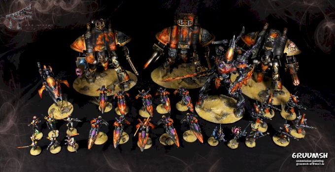 Smoking ElveS Ultve Eldars Army by Gruumsh