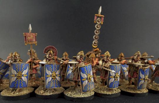28mm Aventine Early Imperial Roman Unit Legionaries with Full Command by avalonindustries2040