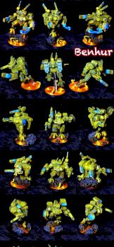 Tau Battle Suits and Battle suit Commander by Benhur