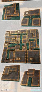 MALIFAUX CHANNELS II 48x48 GAMEBOARD scenery terrain surface by studiolevel