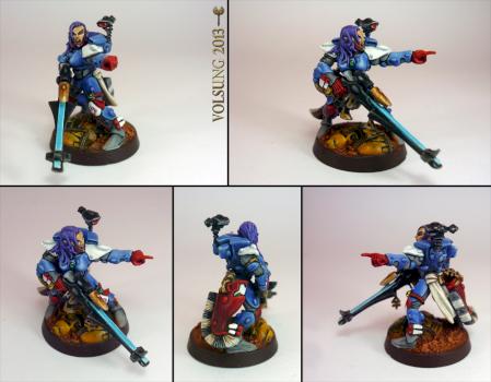 Female Eldar Dire Avenger by -Volsung-