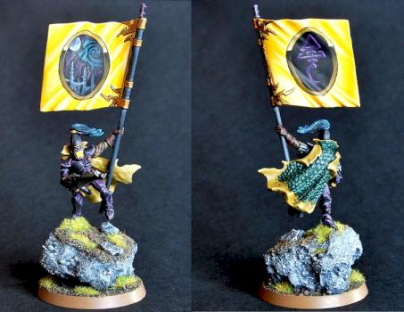 Eldar exodite standard bearer conversion by Piter-wolf