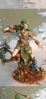 Female wood elf 54mm ltd edition Staff Christmas present by Kilvo666