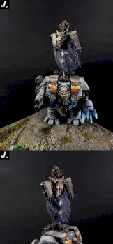 Space Wolves Dreadnought Diorama by Just.PS