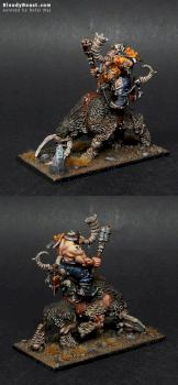 Ogre Mournfang Cavalry Musician by BloodyBeast.com