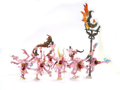 Chaos Daemons Pink Horrors of Tzeentch Regiment by dydziorek