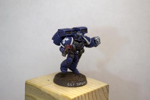 Ultramarine Assault Sergeant by PsyCrow