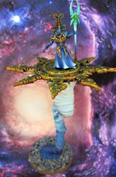 Thousand Sons Witcher on disc of Tzeentch by swordandpaintbrush.de