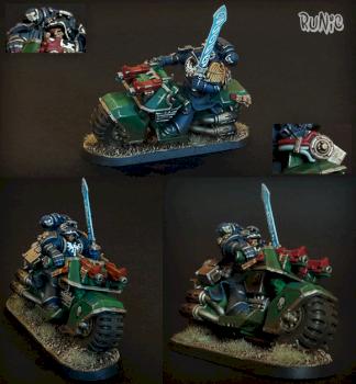 Dark Angels Librarian On Bike by Runic