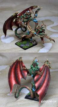 Wood Elf Sisters of Twilight on Forest Dragon by Gruumsh