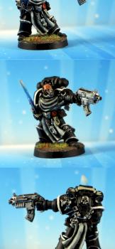 Space Marine Black Templar Captain Dracco by belgun