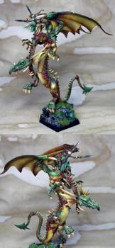Wood elf on dragon by Gruumsh