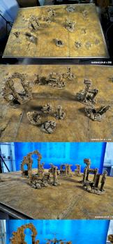 DESERT 72x48 GAMEBOARD + RESIN TERRAIN modular, real texture, full painted by studiolevel