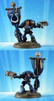 Skulz promotion - space marine standard bearer by belgun