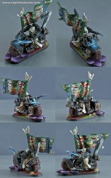 Warhammer 40k Dark Angels Ravenwing Command Banner Bike by Topminiatures