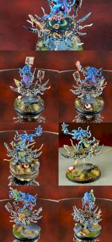 Warhammer 40k Chaos Daemons Tzeentch Herald on Disc by Topminiatures
