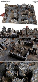KINGS DEATHCITY 72x48 GAMEBOARD + BUILDINGS TERRAIN by studiolevel