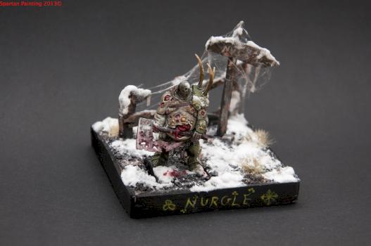 Nurgle Lord on minidiorama by Spartan Painting