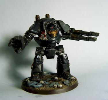 Iron Hands Contemptor Dreadnought by cyphercodicer1983