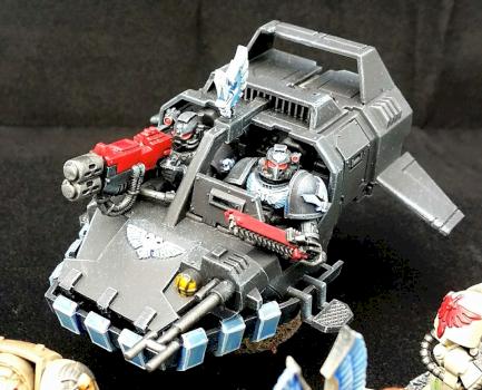 Dark Angels Landspeeder by TheHappyHalfling