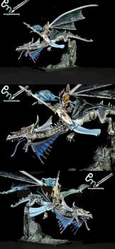 High Elf Lord on Dragon by perfectminiaturecom