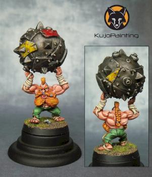 Bloodbowl Dwarf Deathroller proxy by KujoPainting