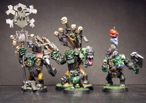 Warboss and Bodyguard by dr gibbon