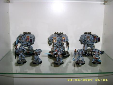 Grey Knight Teleport Squad and Dreadnoughts by Droplord
