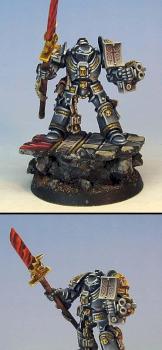 Warhammer 40k Grey Knight terminator on sculpted base by Wappellious